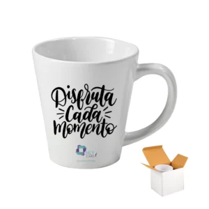 Taza Blanca Cónica de 12onz