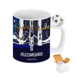 Taza Blanca con Asa de Pelota 11onz